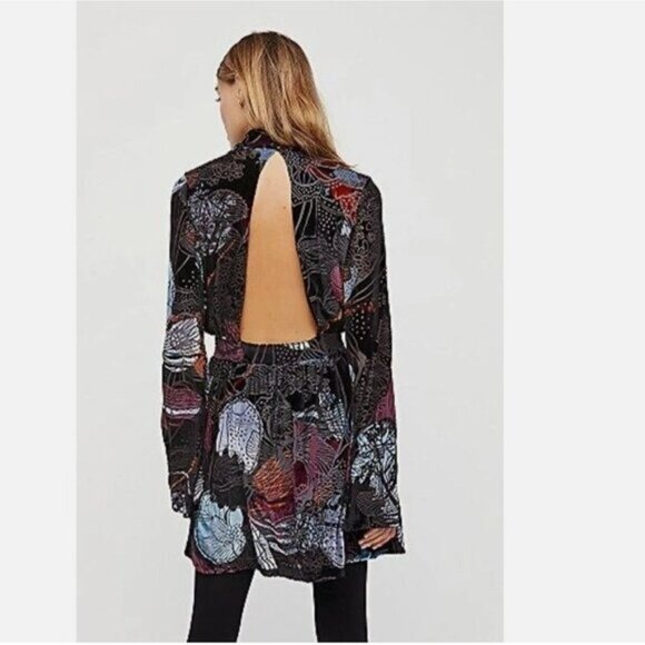 Free People Christine Velvet Mini Dress - S - Picture 1 of 8
